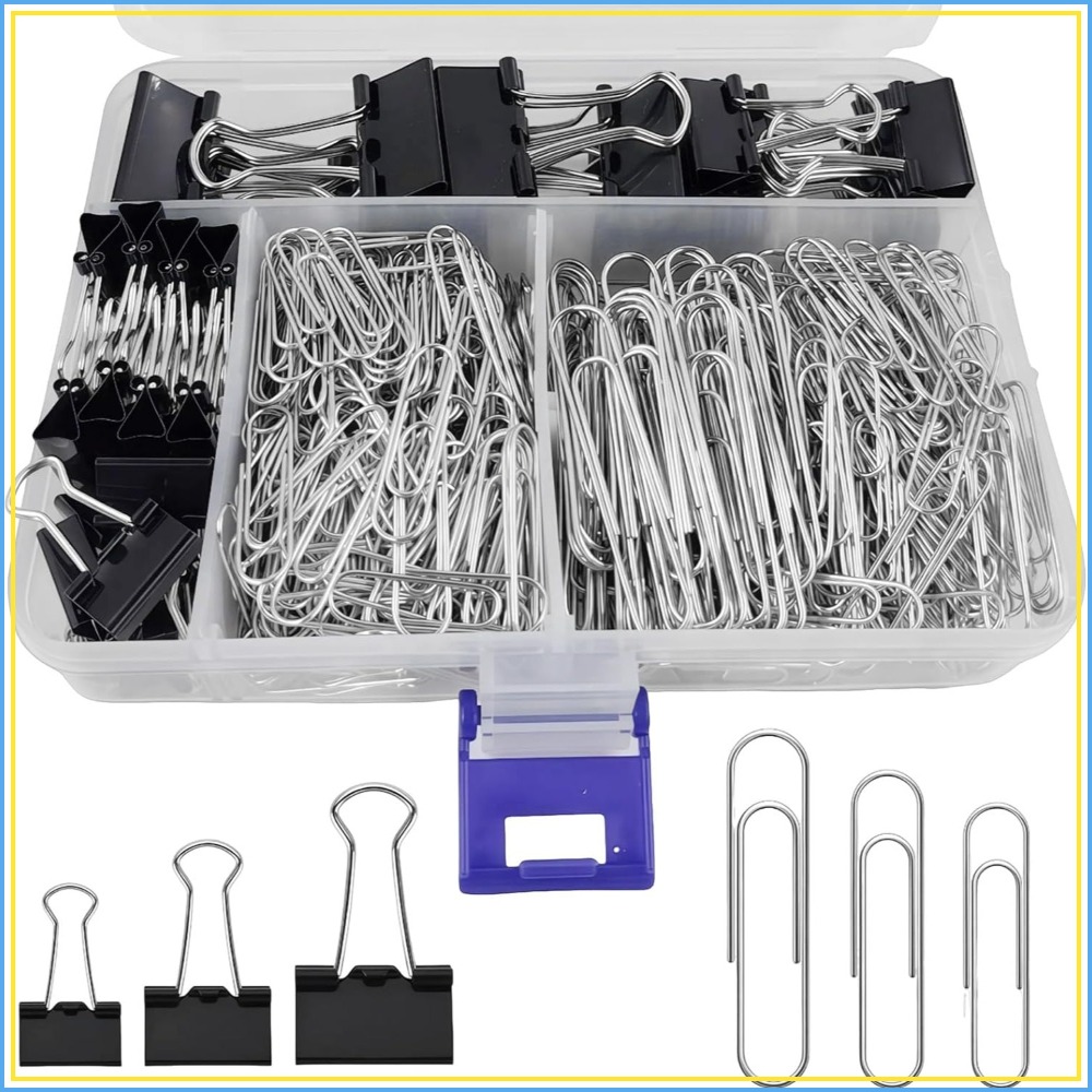340 Pcs Binder and Paper Clips - Binder Clip Assorted บทวิจารณ์และราคา