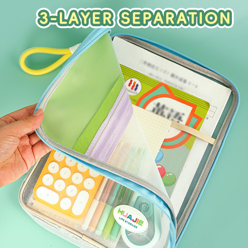 HUAJIE Student Handheld File B - Portfolio Folder Zip บทวิจารณ์และราคา