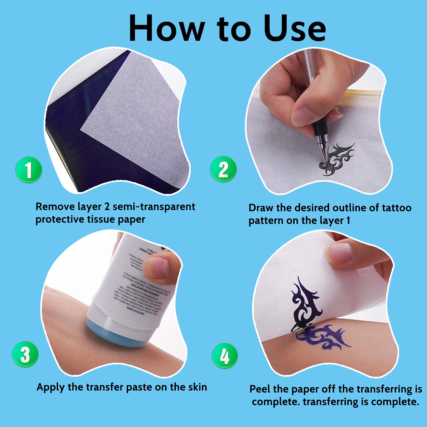 Tattoo Transfer Pape POSEIDON  - Carbon Copy Book บทวิจารณ์และราคา