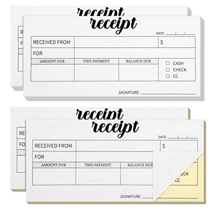 4 Pieces Receipt Books Carbonl - Carbon Copy Book บทวิจารณ์และราคา