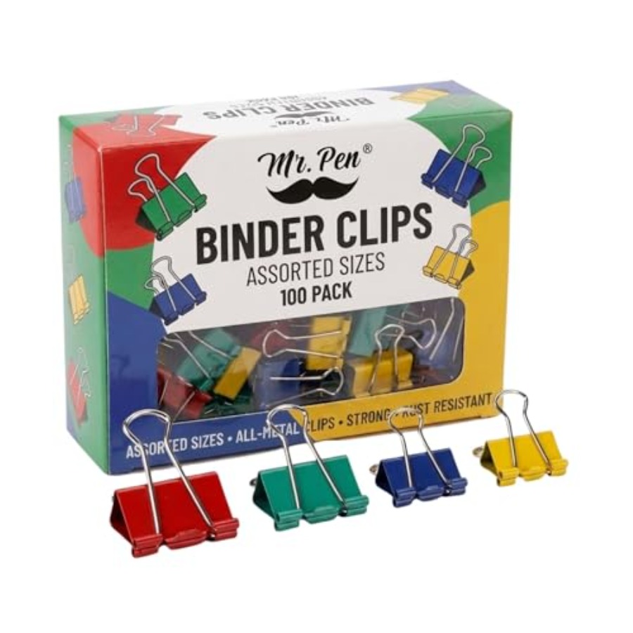 - Metal Binder Clips, 100 pcs, - Binder Clip Assorted บทวิจารณ์และราคา
