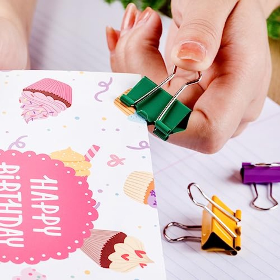 - Metal Binder Clips, 100 pcs, - Binder Clip Assorted บทวิจารณ์และราคา