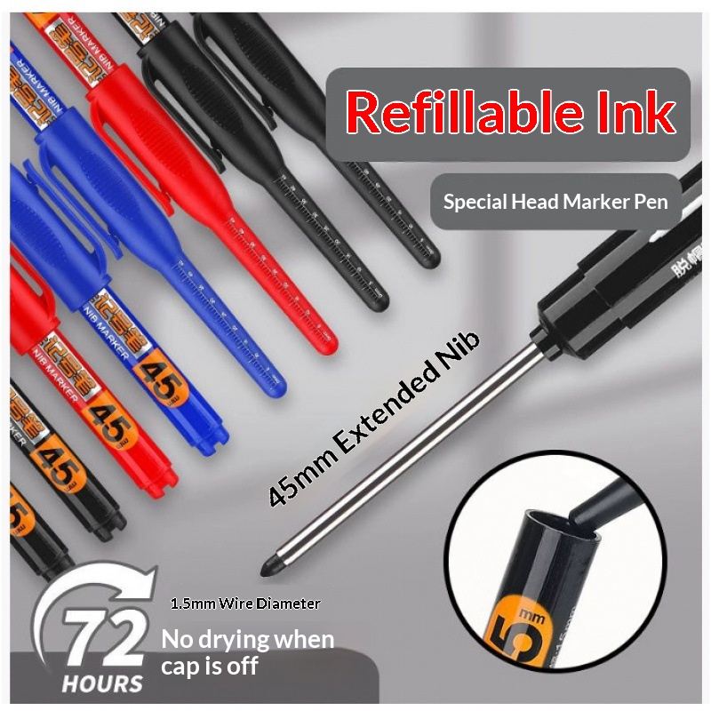 12/2Pcs 45mm Deep Hole Marker  - Whiteboard Marker Set บทวิจารณ์และราคา
