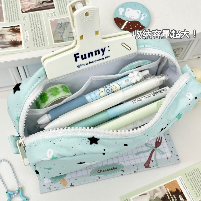 Ins Style Mint Star Mini Squar - Pencil Case Large บทวิจารณ์และราคา