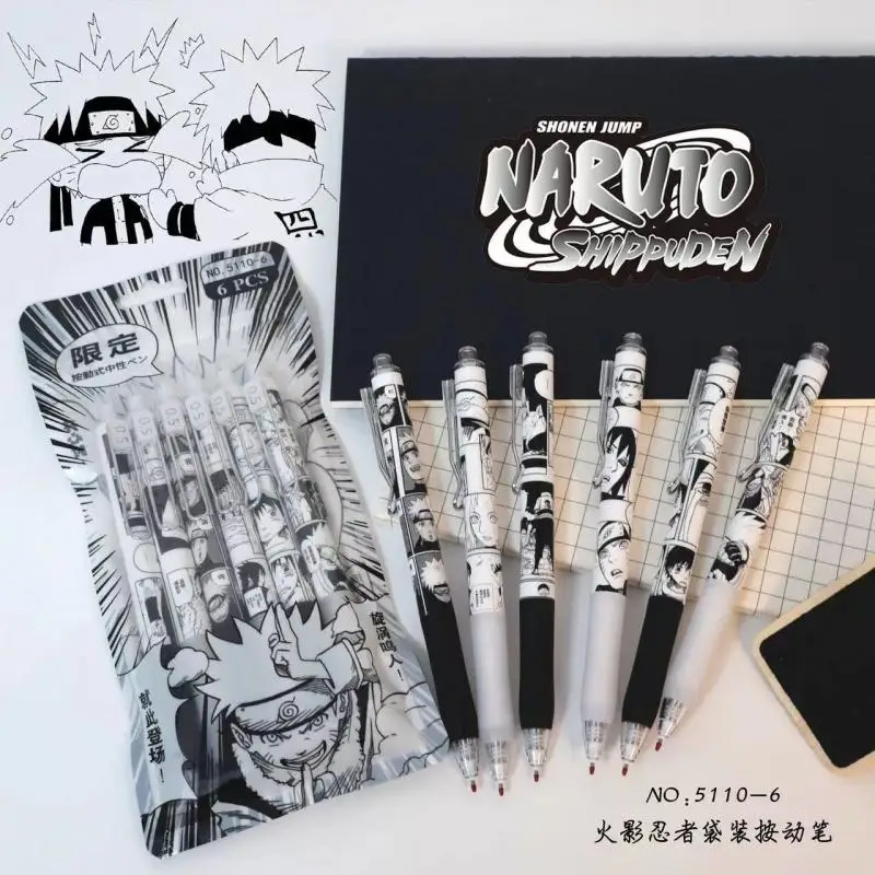 Naruto 6Pcs/set Gel Pen Anime  - Gel Ink Pen Set บทวิจารณ์และราคา