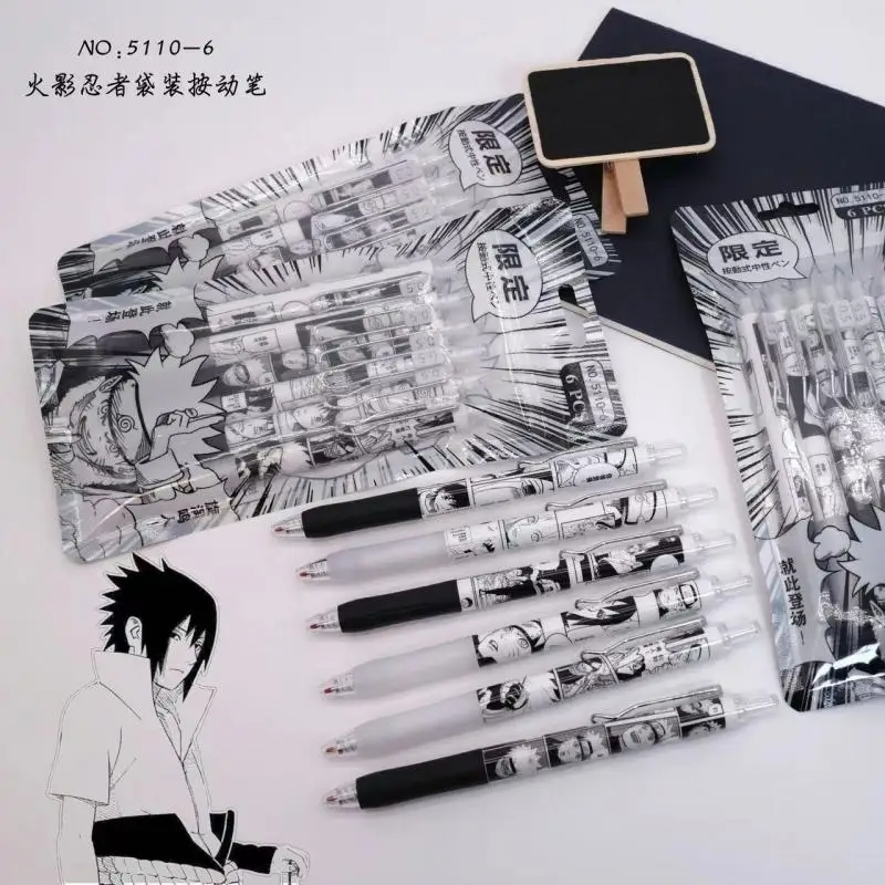 Naruto 6Pcs/set Gel Pen Anime  - Gel Ink Pen Set บทวิจารณ์และราคา