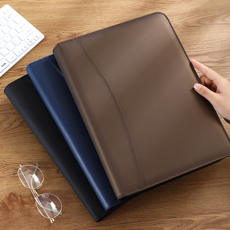 Multifunctional A4/A5 PU Leath - Portfolio Folder Zip บทวิจารณ์และราคา