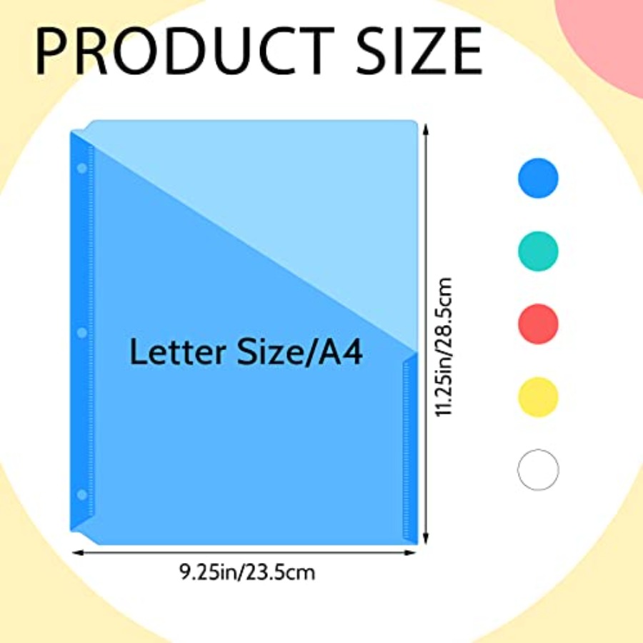 5 Pack Binder Pockets 3 Hole P - Paper Punch 3 Hole บทวิจารณ์และราคา