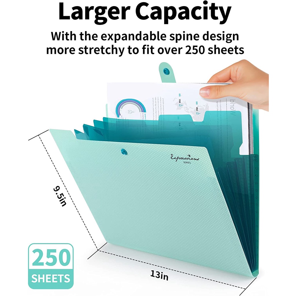 Expanding File Folder,5 Pocket - Portfolio Folder Zip บทวิจารณ์และราคา