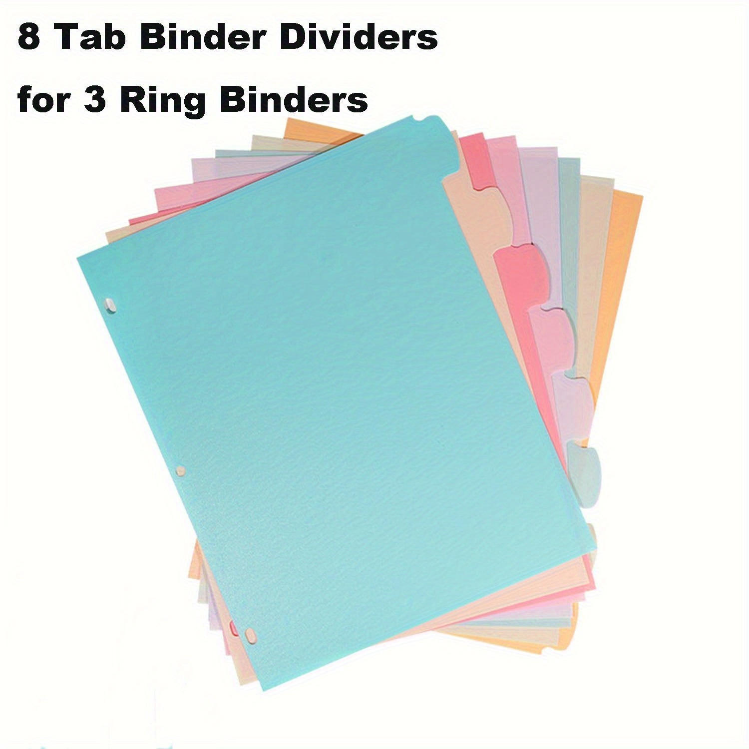 8 Tab Binder Dividers for 3 Ri - Paper Punch 3 Hole บทวิจารณ์และราคา