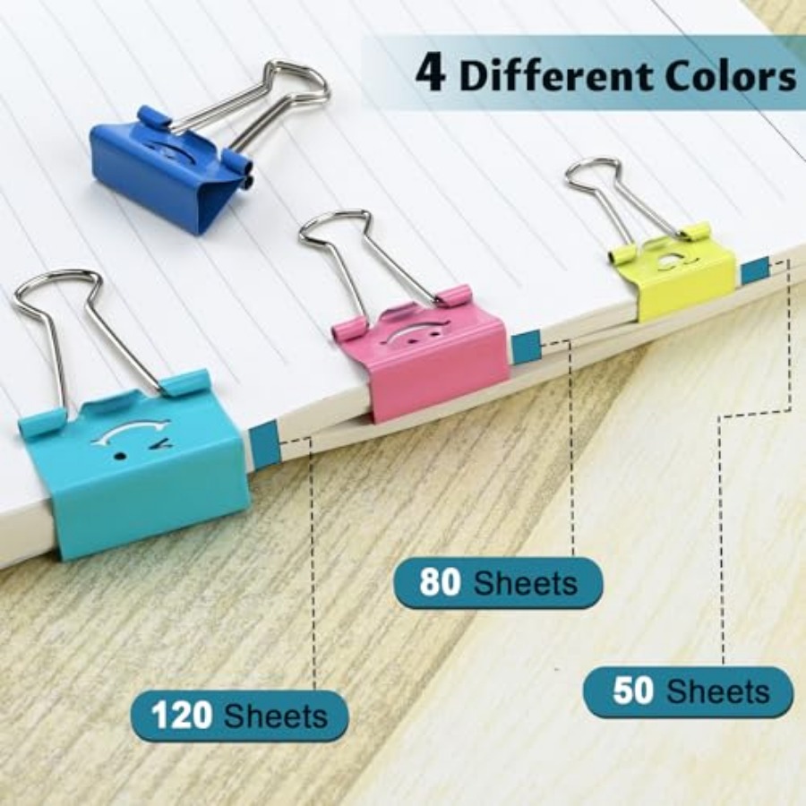 100 Pack Binder Clips Paper Cl - Binder Clip Assorted บทวิจารณ์และราคา