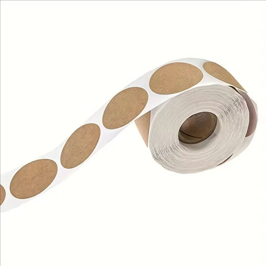 500 Pcs / 1 Roll ，kraft Round  - Sticker Label Roll บทวิจารณ์และราคา