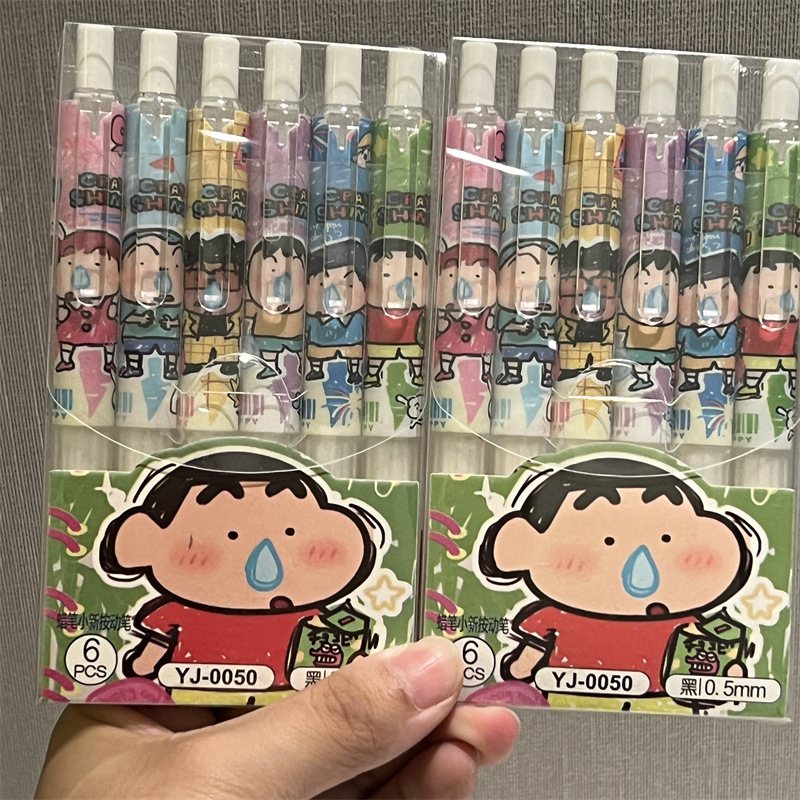 6pcs Crayon Shin-chan Student  - Gel Ink Pen Set บทวิจารณ์และราคา