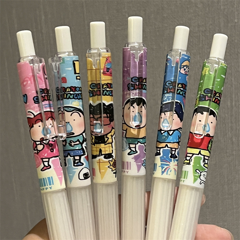 6pcs Crayon Shin-chan Student  - Gel Ink Pen Set บทวิจารณ์และราคา