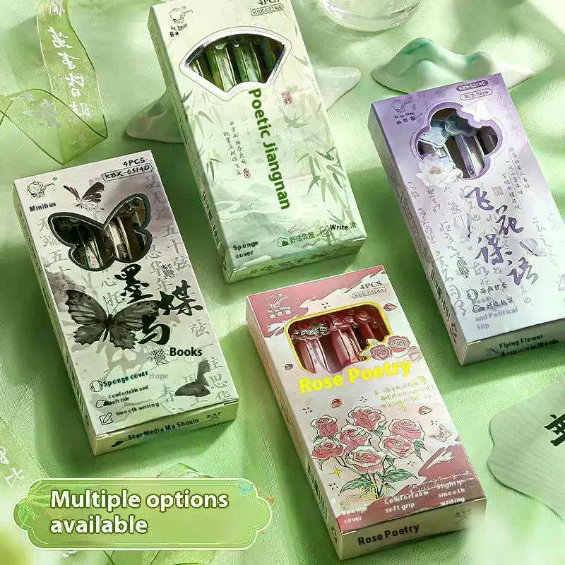 4PCS/Set Creative Soft Grip Ge - Gel Ink Pen Set บทวิจารณ์และราคา