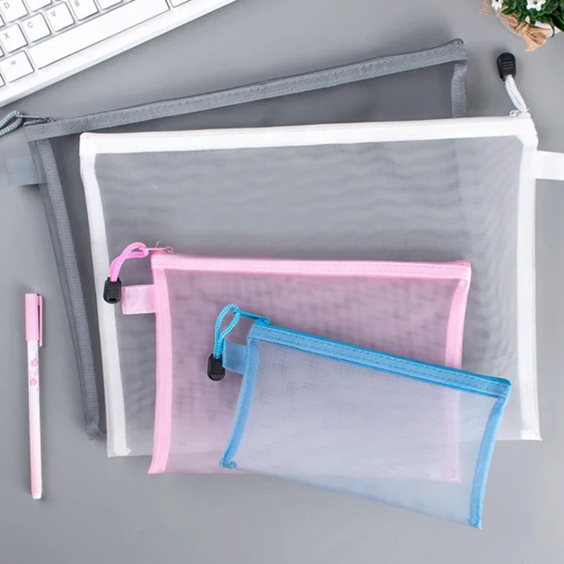 1Pcs A4/A5/A6 Mesh Zipper Pouc - Portfolio Folder Zip บทวิจารณ์และราคา