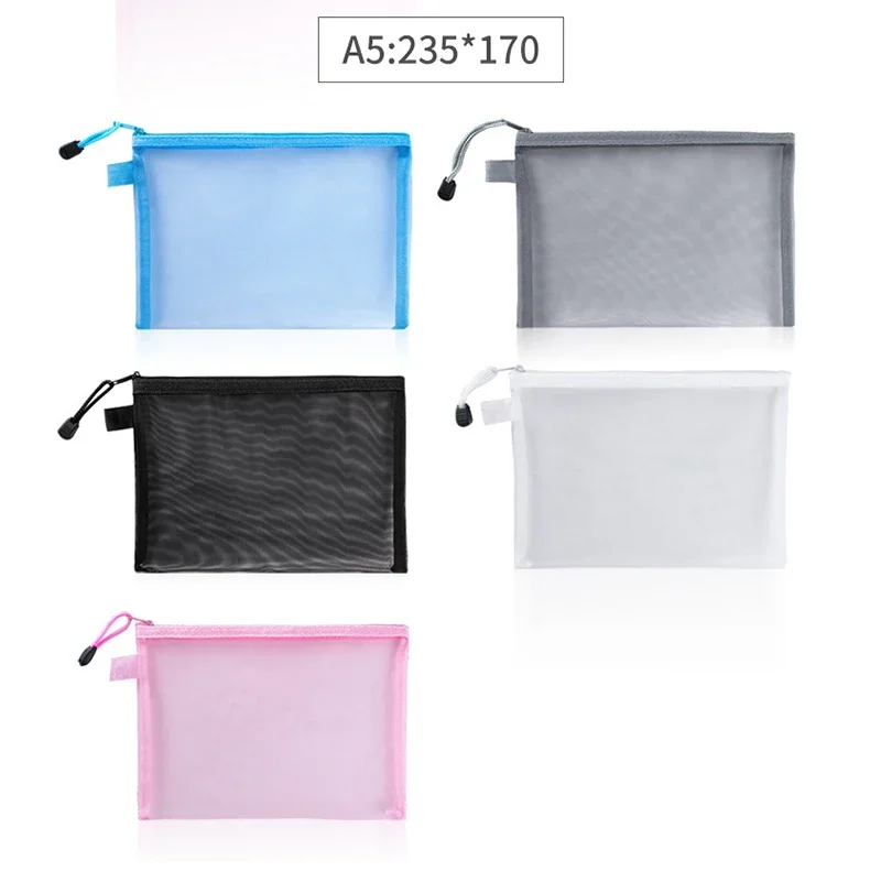 1Pcs A4/A5/A6 Mesh Zipper Pouc - Portfolio Folder Zip บทวิจารณ์และราคา