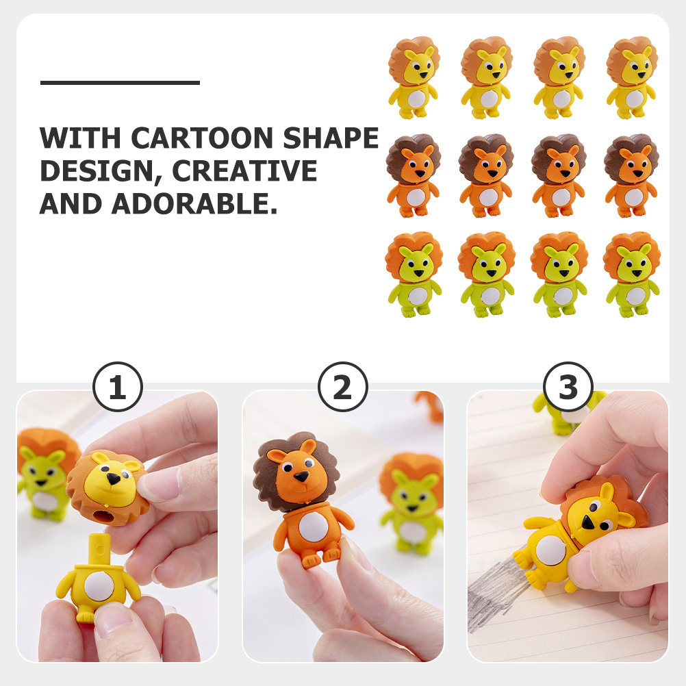 20Pcs Adorable Lion Erasers Ki - Lion Stationery & Office Supply(Kunshan)Co.Ltd บทวิจารณ์และราคา