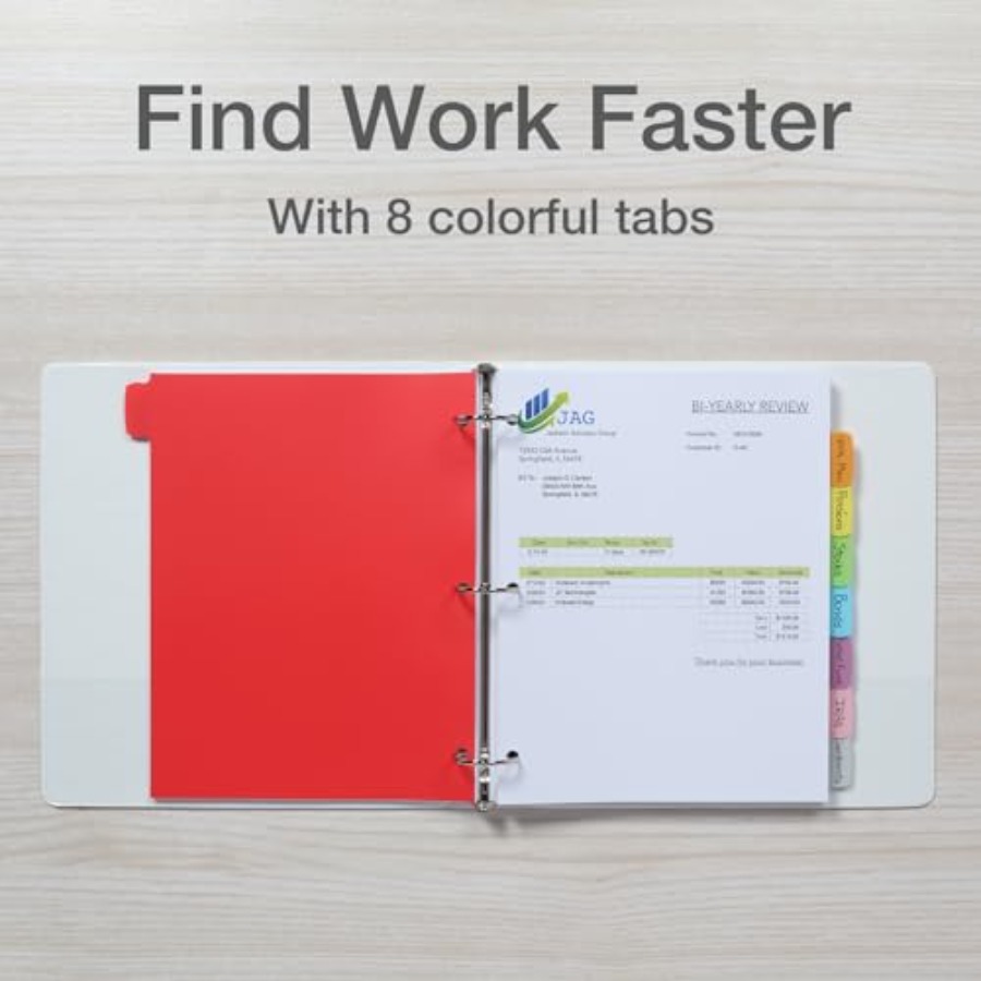 Poly Binder Dividers, 3 Hole P - Binding Comb Plastic บทวิจารณ์และราคา