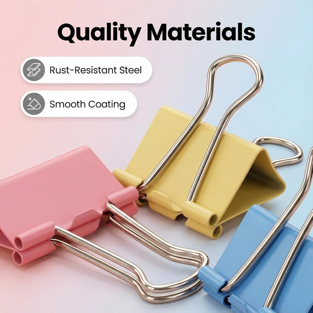 276Pcs Paper Clips and Binder  - Binder Clip Assorted บทวิจารณ์และราคา