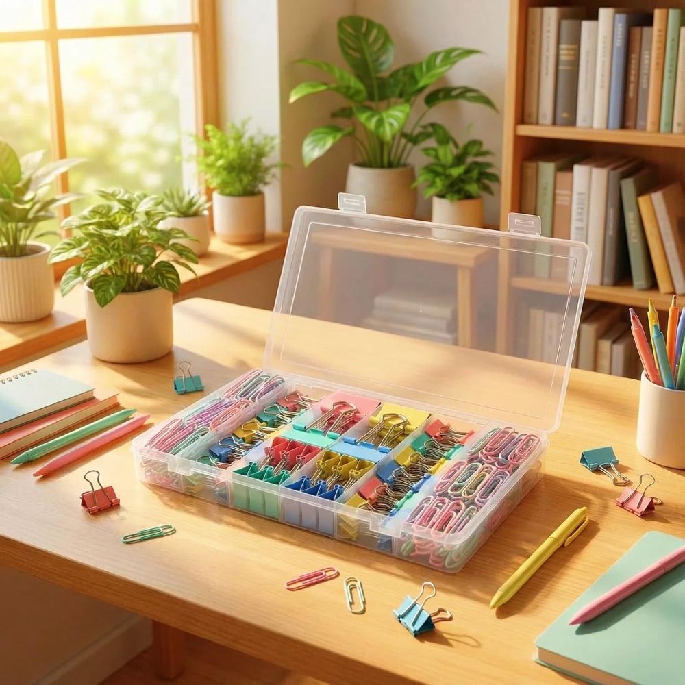 276Pcs Paper Clips and Binder  - Binder Clip Assorted บทวิจารณ์และราคา