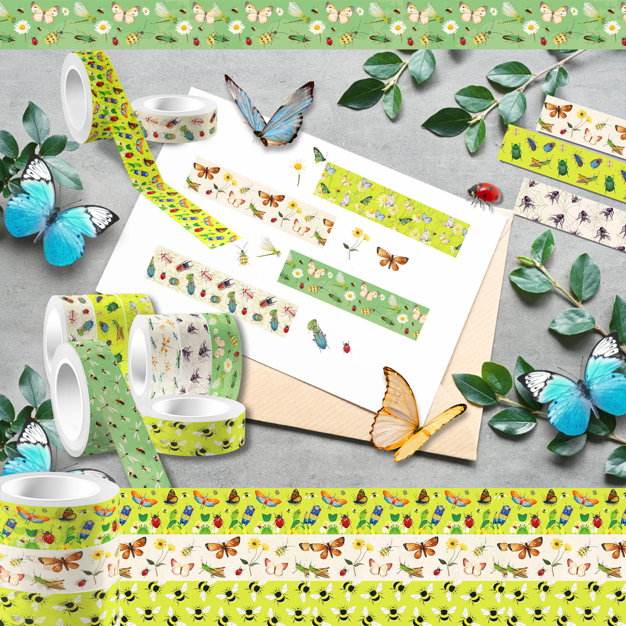 12 Rolls Cartoon Insect Bee Bu - Washi Tape Set บทวิจารณ์และราคา