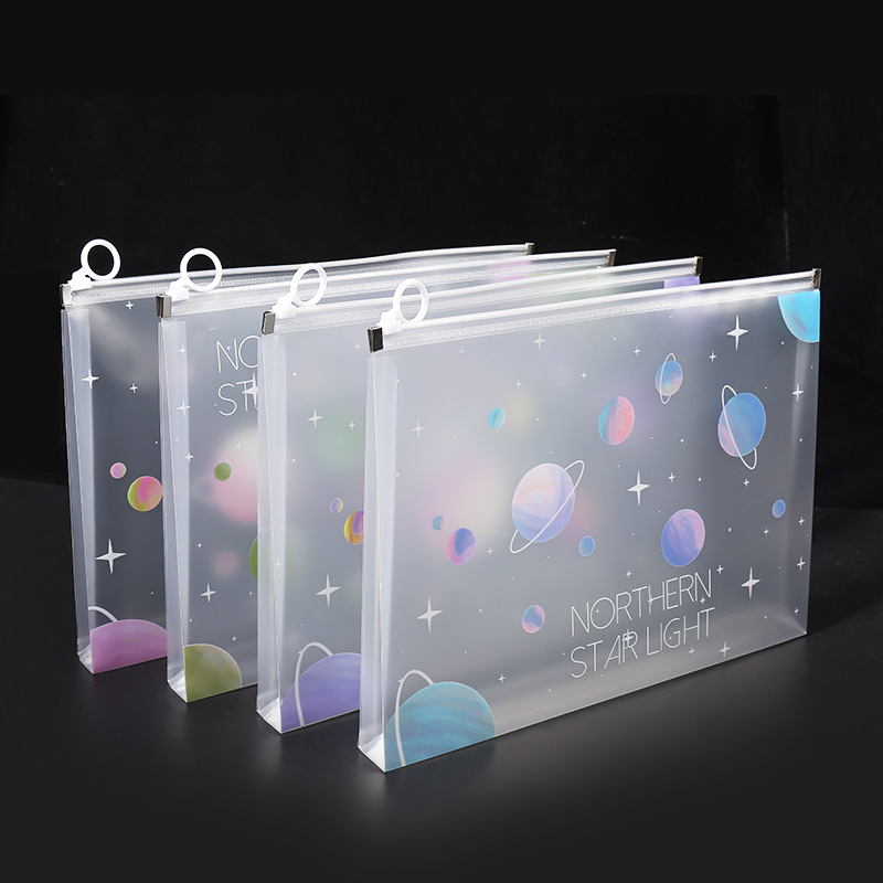 4/12pcs A4 Space Zipper Folder - Is Stationery Office Supply บทวิจารณ์และราคา