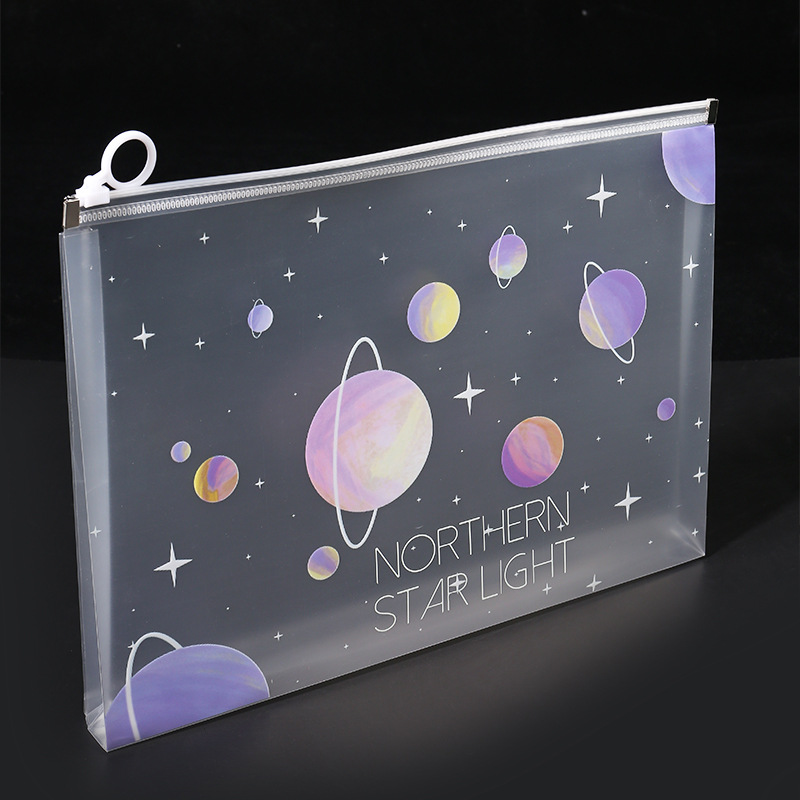 4/12pcs A4 Space Zipper Folder - Is Stationery Office Supply บทวิจารณ์และราคา