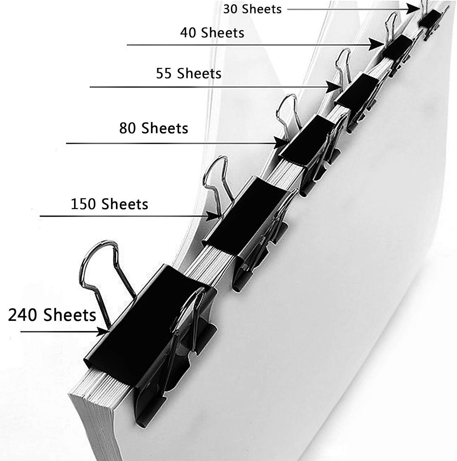 110 PCS Binder Clips Assorted  - Binder Clip Assorted บทวิจารณ์และราคา
