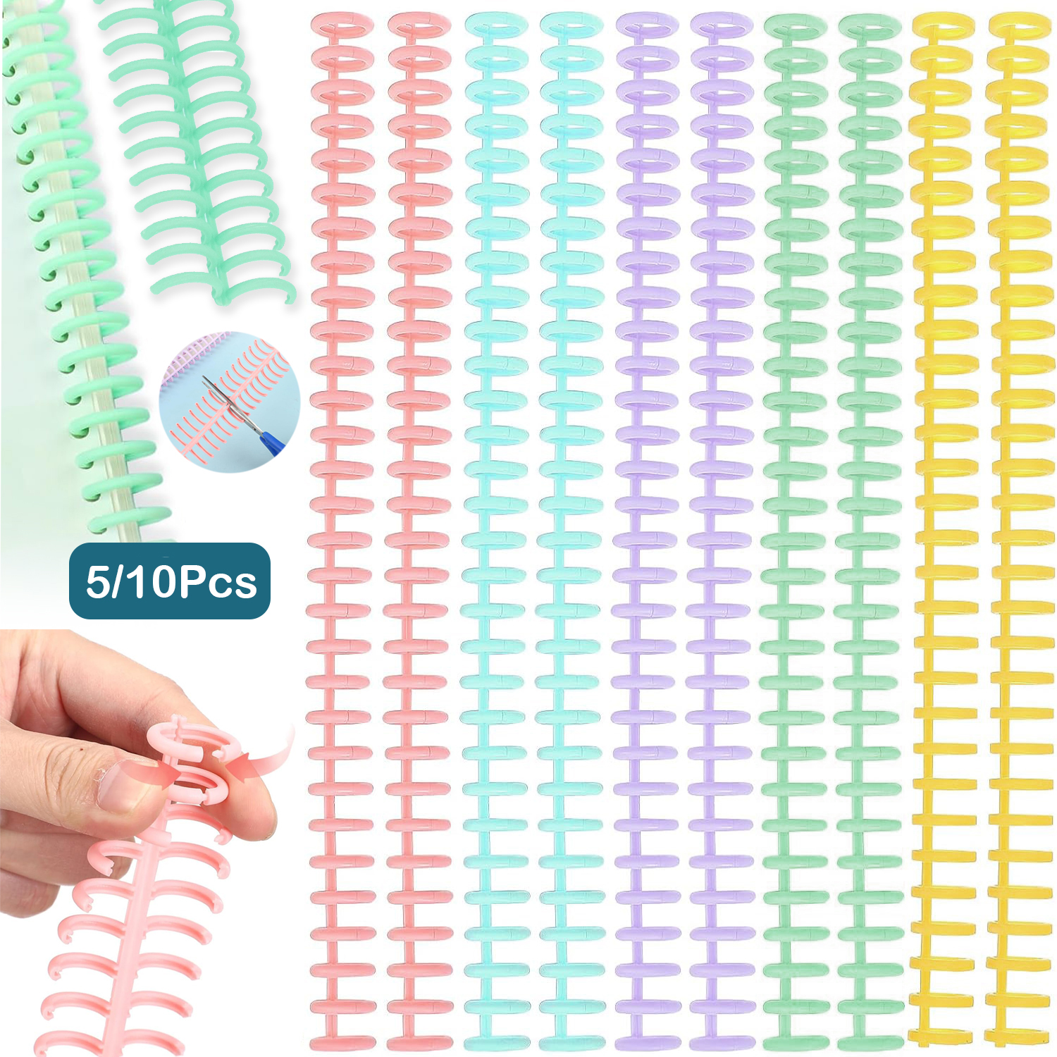 5/10Pcs Comb Binding Spines 30 - Binding Comb Plastic บทวิจารณ์และราคา